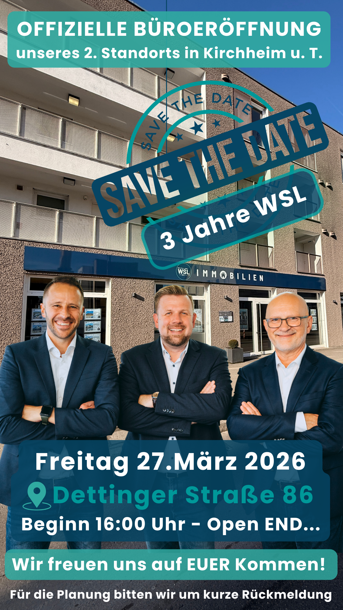 Foto 3 Jahre WSL-Immobilien - ab sofort auch in Kirchheim...