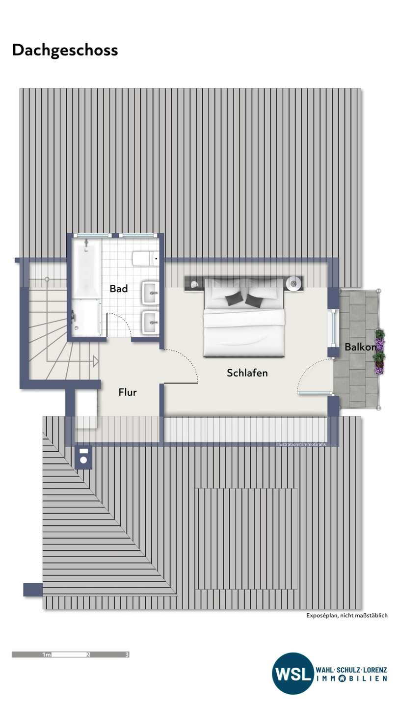 Grundriss 2.DG Dachgeschosswohnung Kusterdingen