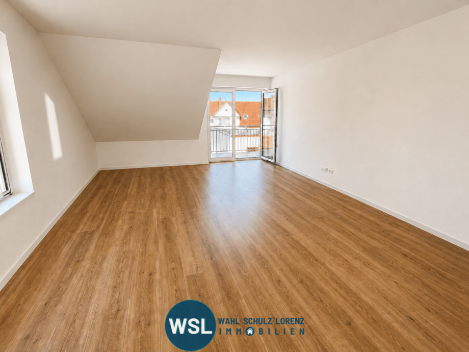 Wohnzimmer Dachgeschosswohnung Bissingen an der Teck