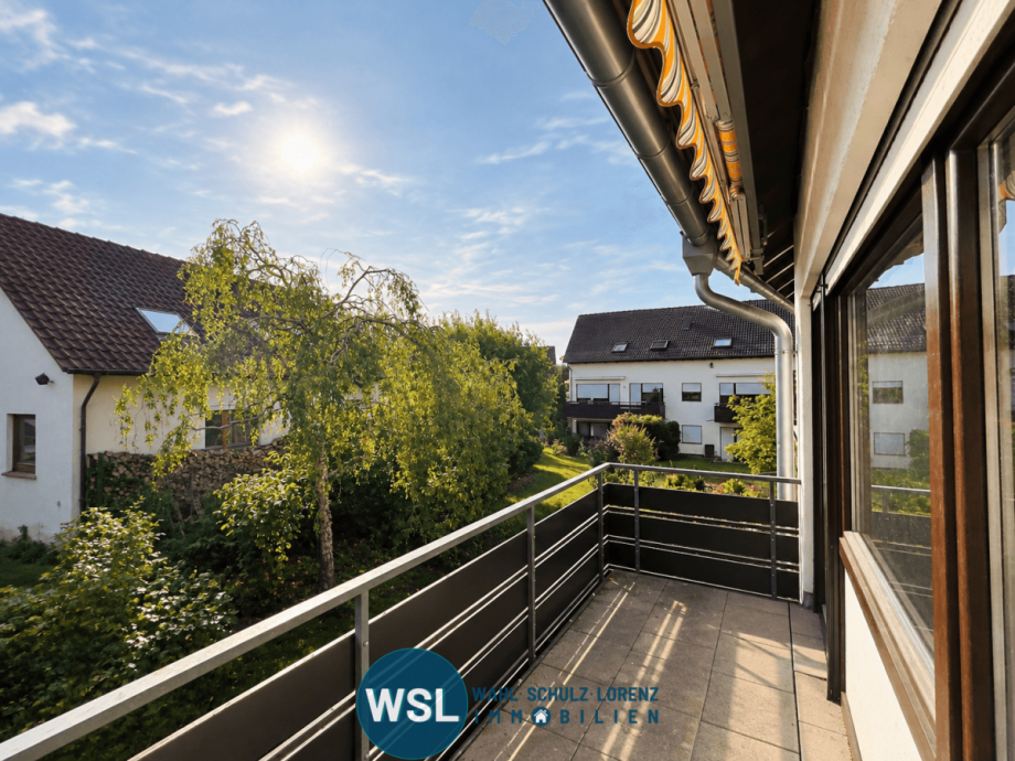 Balkonaussicht Etagenwohnung Aichtal