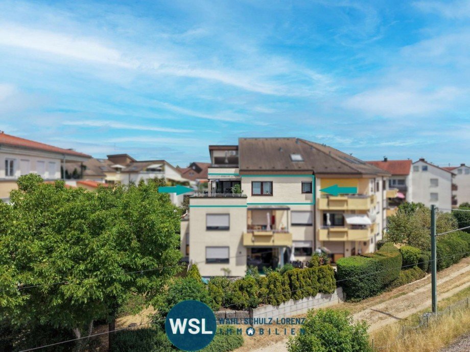 S�d/West-Ansicht Etagenwohnung Wendlingen am Neckar