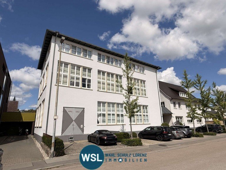 Au�enansicht Titel Dettingen unter Teck Halle Flexibel nutzbare Gewerbehalle mit B�ro f�r Produktion, Lager, Werkstatt in Dettingen nahe A8