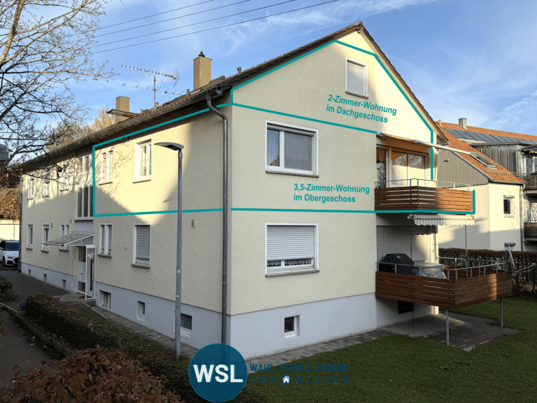 Hausansicht S�d-West Wendlingen am Neckar Wohnung Seltene Kaufgelegenheit: 2 Wohnungen im Paket (3,5-Zi. & 2,5-Zi.) in guter Lage von Wendlingen