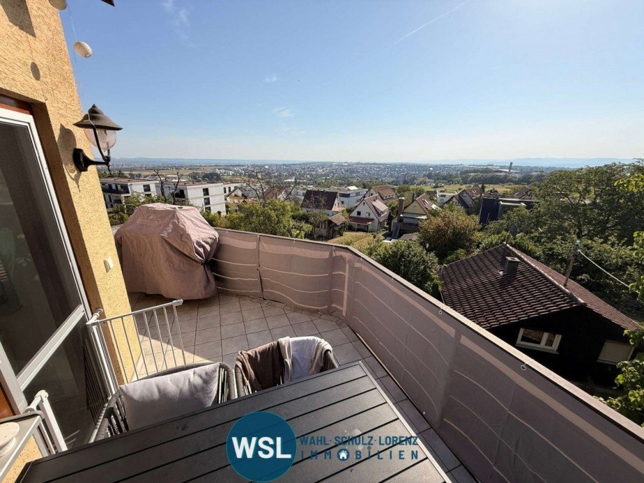 Balkon mit Aussicht Maisonettewohnung Filderstadt
