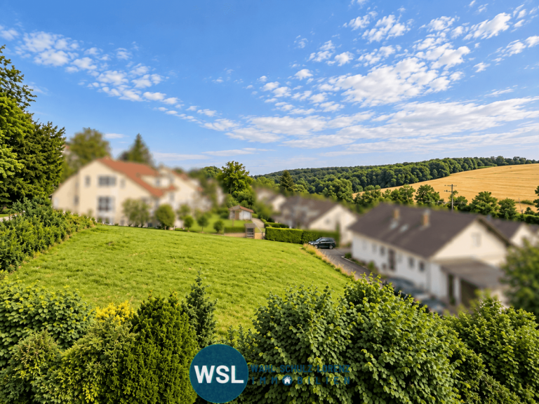 Blick �ber den Bauplatz Aichtal - Aichtal Wohngrundst�ck Bauplatz f�r 1-2 Familienhaus mit tollem Weitblick in ruhiger Ortsrandlage von Aichtal-Gr�tzingen.