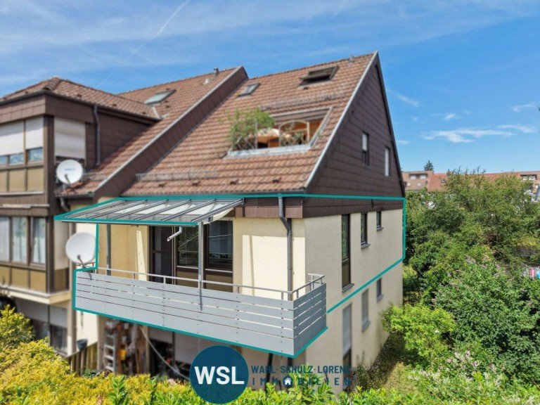 Ansicht S�d-Balkon K�ngen Etagenwohnung Wohnen mit Aussicht! Gepflegte 3-Zimmer-Eigentumswohnung mit S�dbalkon und 2 Kfz.-Stellpl�tzen