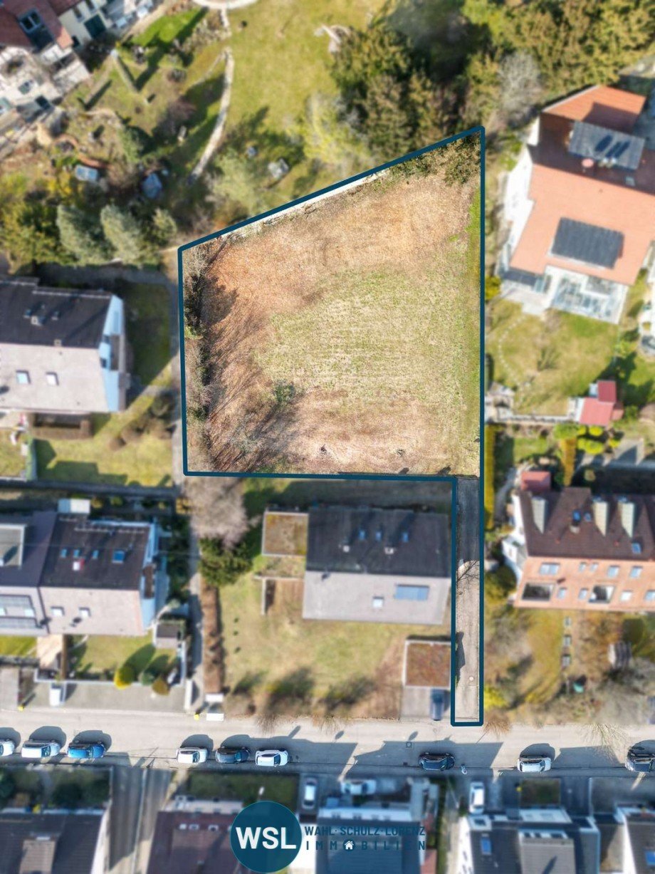 Ansicht von oben Wohngrundst�ck Aichtal