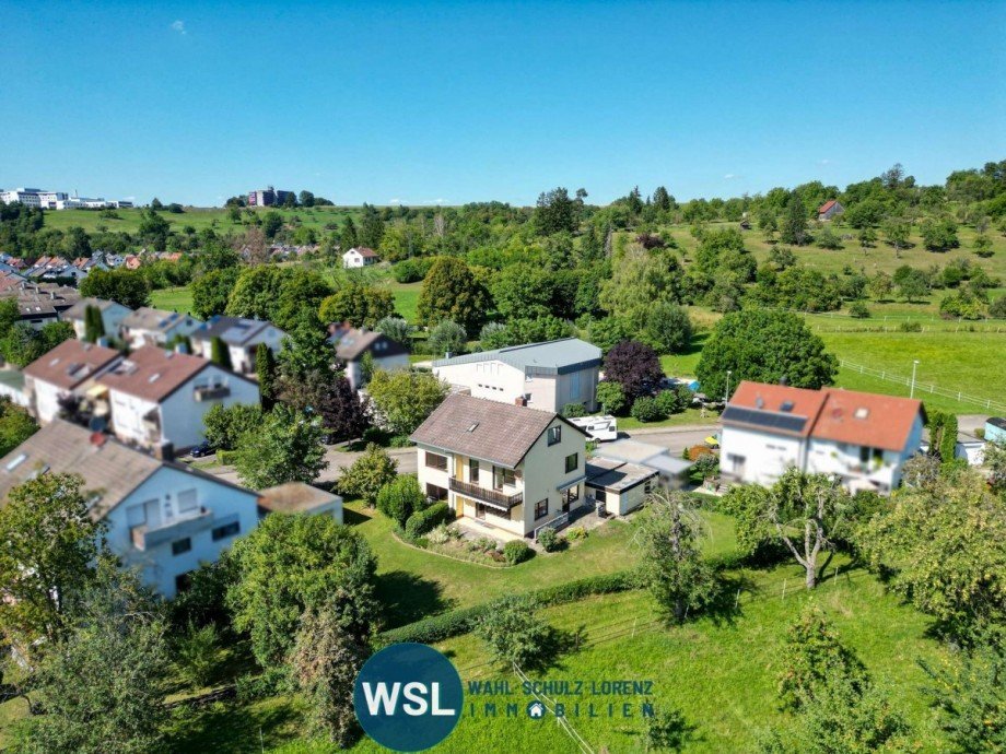 Luftbild - gartenseitig Einfamilienhaus N�rtingen