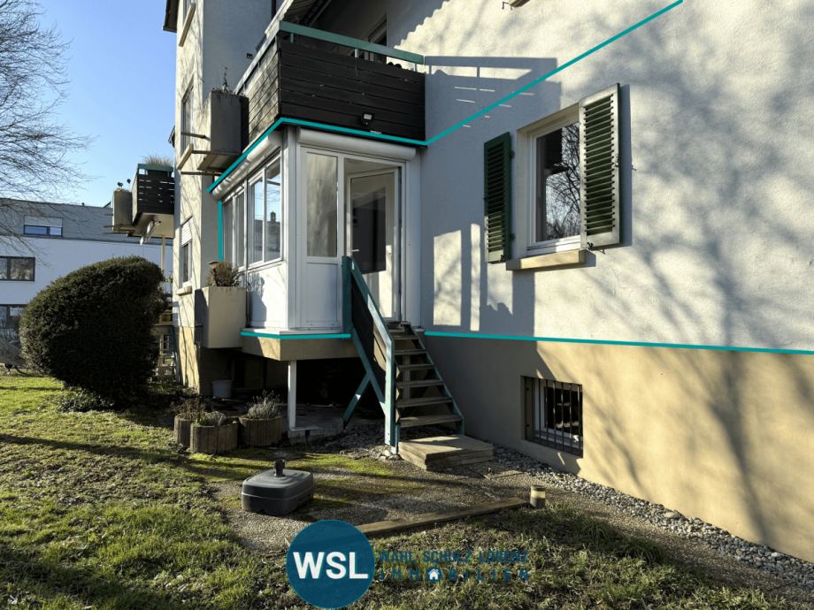 Hausansicht S�d/Ost Erdgeschosswohnung Wendlingen am Neckar