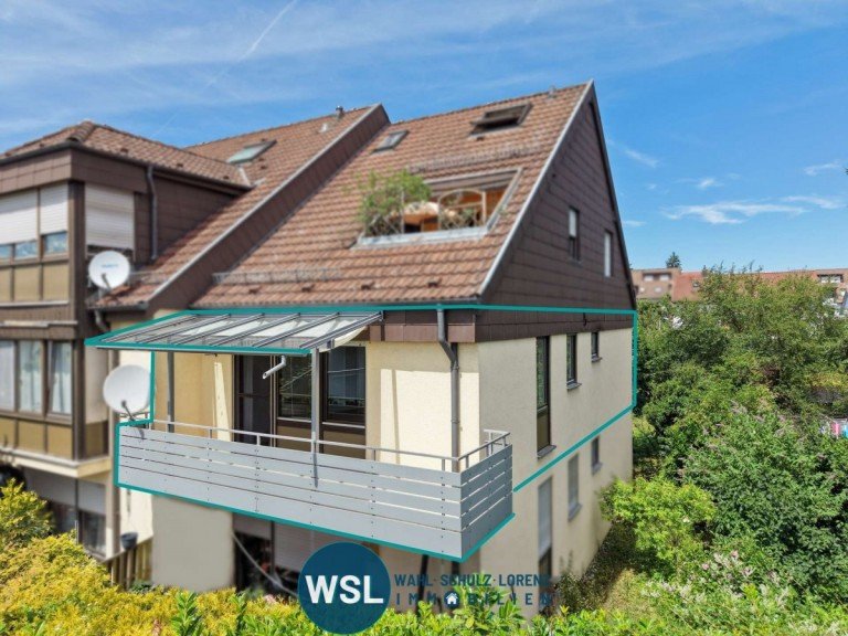 Ansicht S�d-Balkon K�ngen Etagenwohnung K�ngen: Wohnen mit Aussicht! Gepflegte 3-Zimmer-Eigentumswohnung mit S�dbalkon & 2 Kfz.-Stellpl�tzen