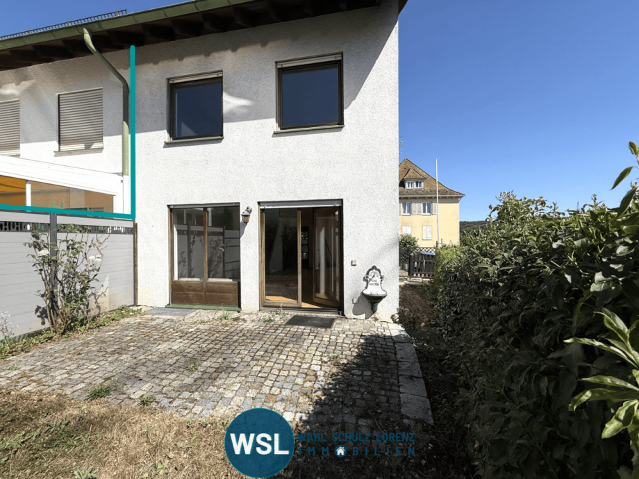 Ansicht West, Terrasse Doppelhaush�lfte Plochingen