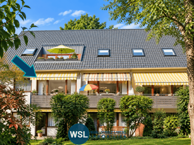 Hausansicht Aichtal Etagenwohnung Helle 1,5-Zimmer-Wohnung mit Balkon und TG-Stellplatz in modernisierter Wohnanlage von Aichtal-Aich.