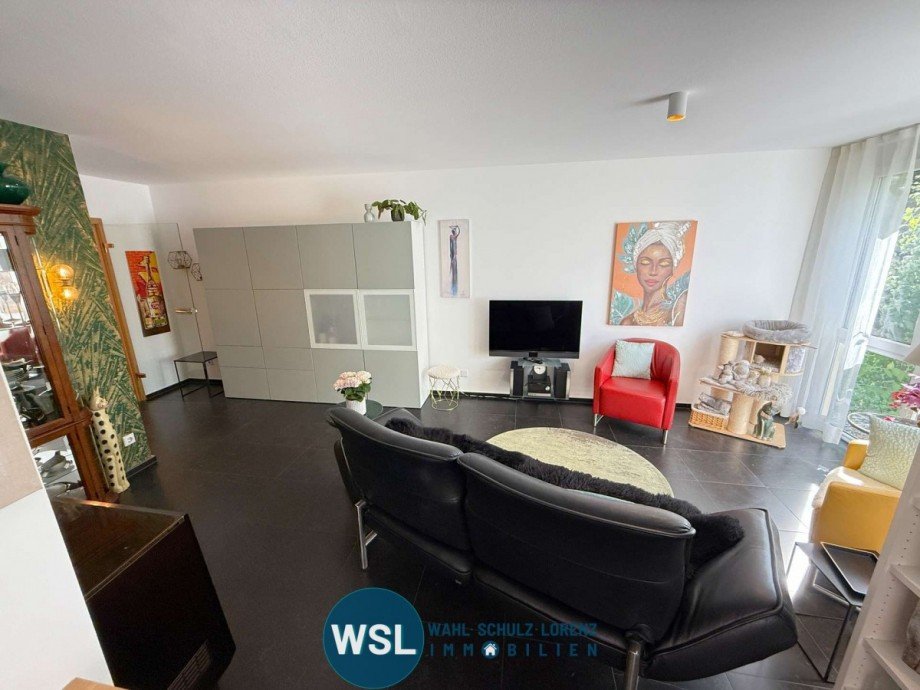 Blick ins Wohnzuimmer Erdgeschosswohnung Kirchheim unter Teck