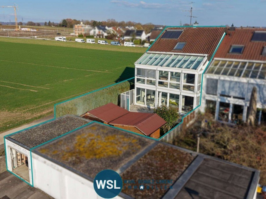 Ansicht S�d-West Reihenendhaus K�ngen