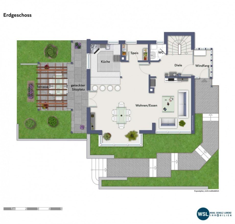 Grundriss EG Einfamilienhaus Reichenbach an der Fils