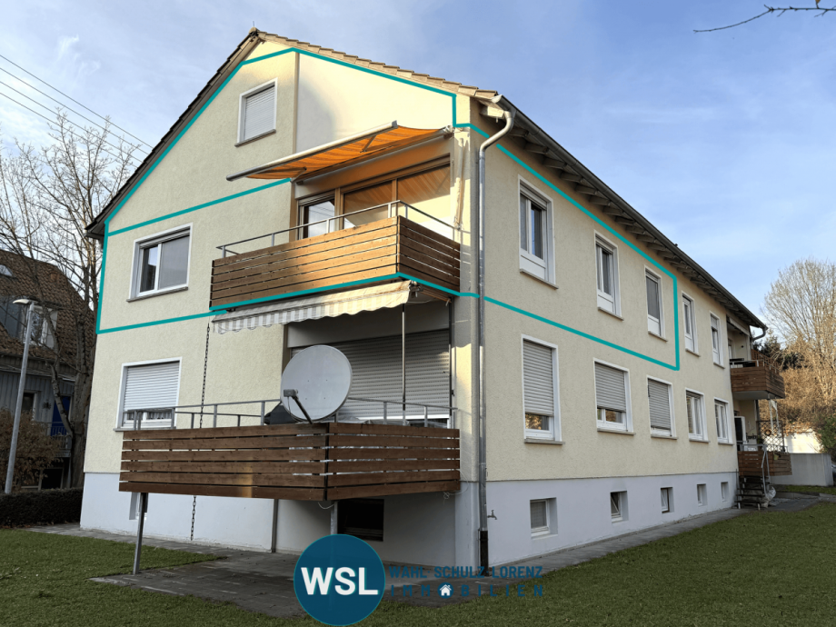 Hausansicht S�d-Ost Etagenwohnung Wendlingen am Neckar
