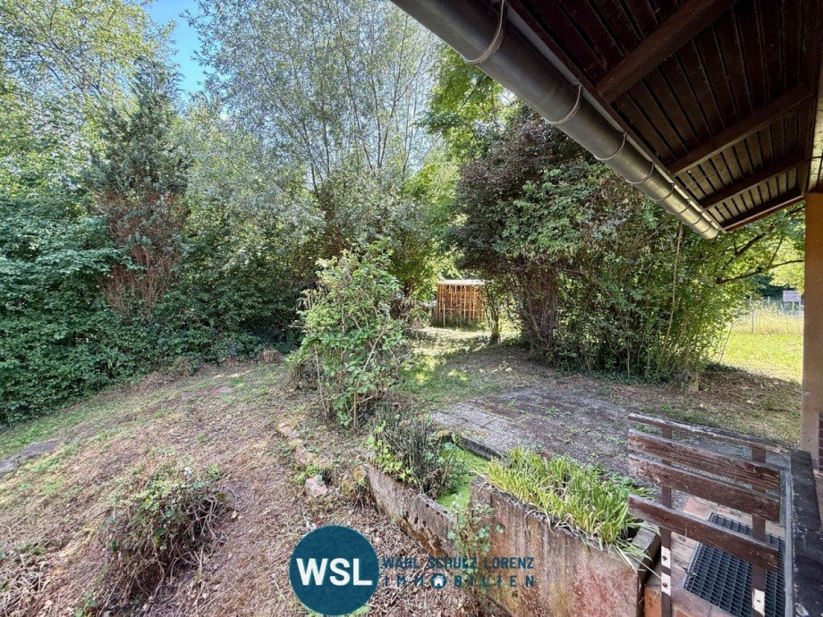 Blick in den Garten Einfamilienhaus Wannweil