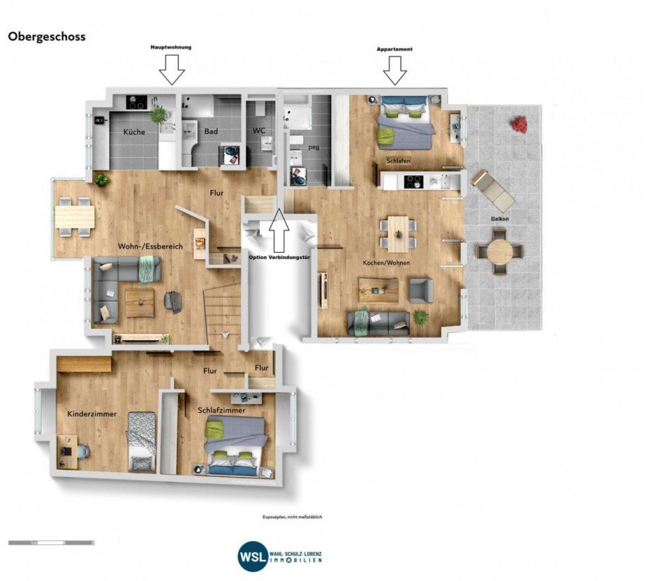 Grundriss OG Etagenwohnung Kirchheim unter Teck