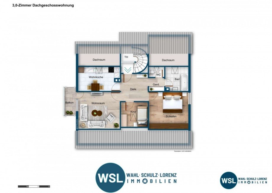 Grundriss Dachgeschoss Zweifamilienhaus N�rtingen