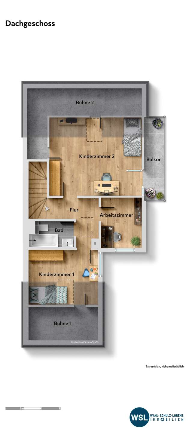 Visualisierung DG Doppelhaush�lfte N�rtingen