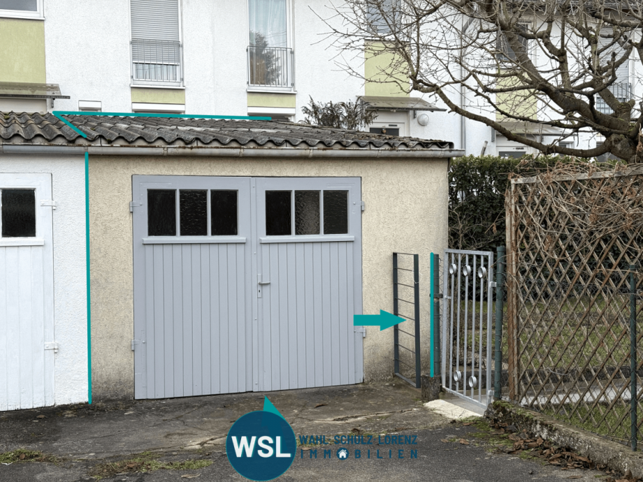 Garage und Gartenzugang Reihenendhaus Wendlingen am Neckar