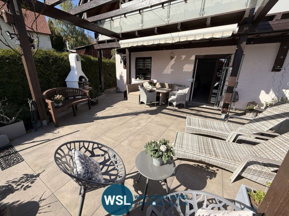 Teil�berdachte Terrasse Einfamilienhaus Reichenbach an der Fils