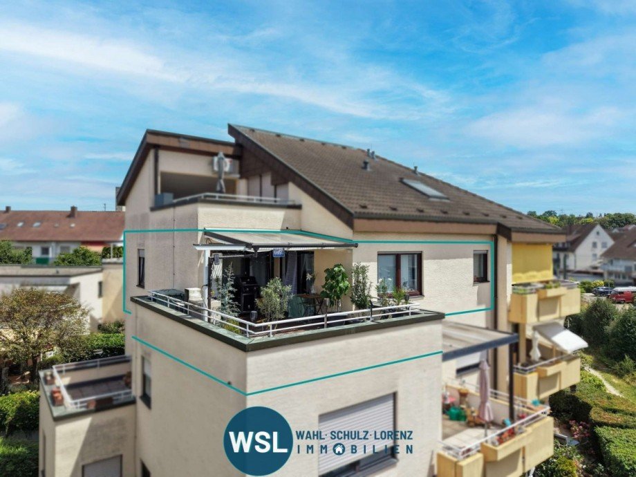 West-Ansicht Etagenwohnung Wendlingen am Neckar