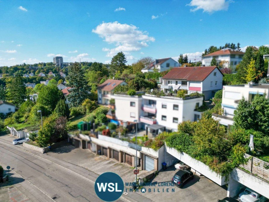Luftbild - Hauszugang Mehrfamilienhaus Esslingen am Neckar