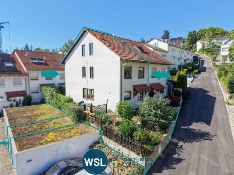Ansicht S�d/Ost Plochingen Doppelhaush�lfte Platz f�r die Familie und eigene Ideen: Doppelhaush�lfte mit Garten und Garage in Plochingen.