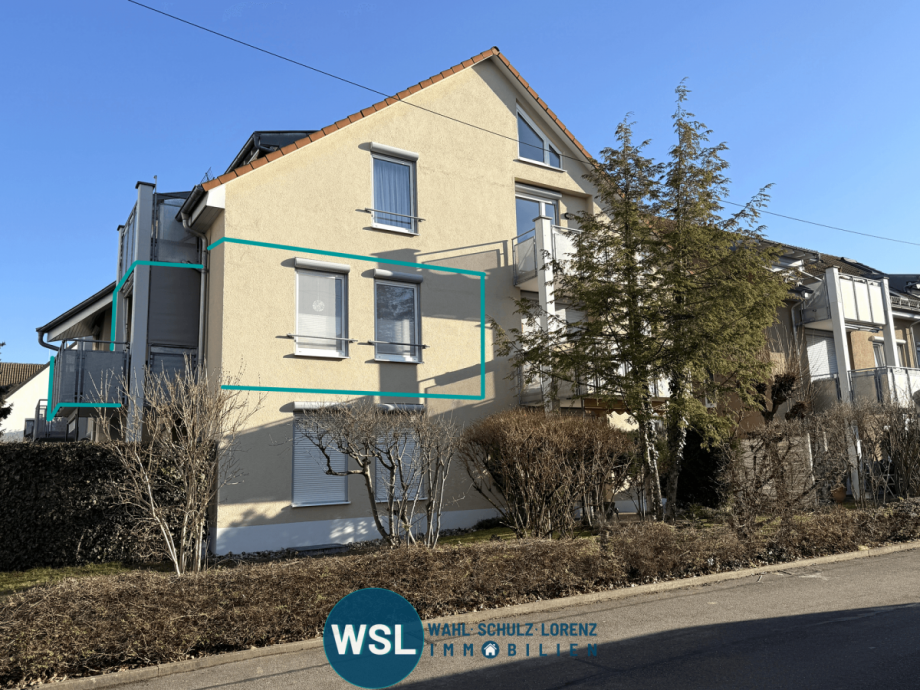 Hausansicht S�d Etagenwohnung Wendlingen am Neckar