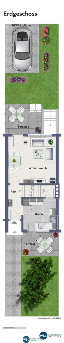 Grundriss EG Reihenmittelhaus Kirchheim unter Teck