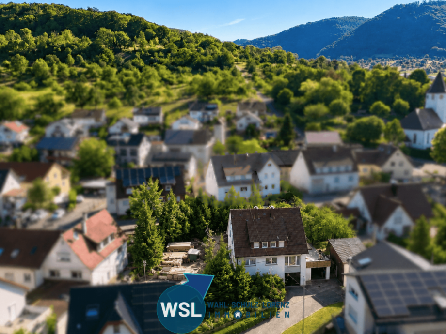 Haus Vogelperspektive Einfamilienhaus Lenningen