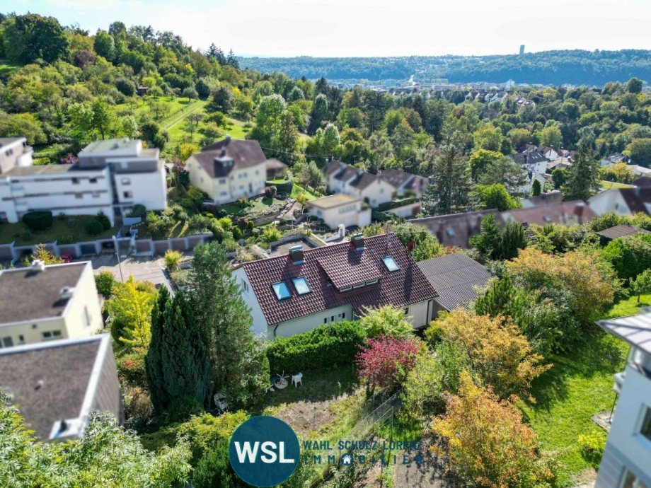 Luftbild - Gartenseite Mehrfamilienhaus Esslingen am Neckar